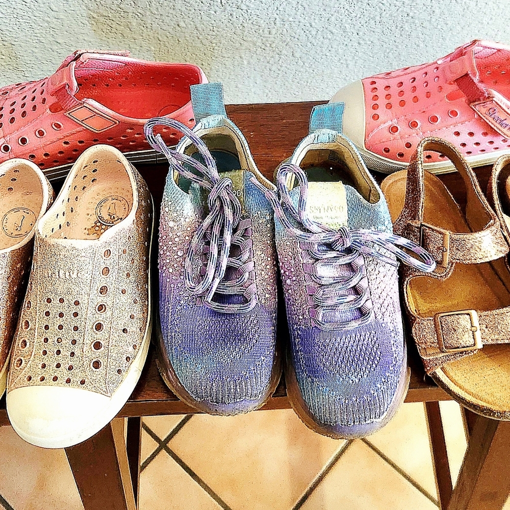 Sparkly Purple and Blue Sneakers